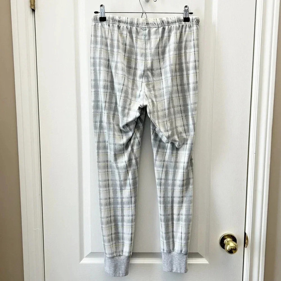 La Vie en Rose Pajama Set 2PC Sleepwear Long Sleeve Top PJ Pants White Grey Smal - Picture 4 of 14